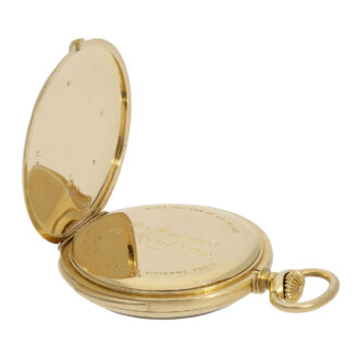 French 18K gold minute repeating lever watch Circa 1913