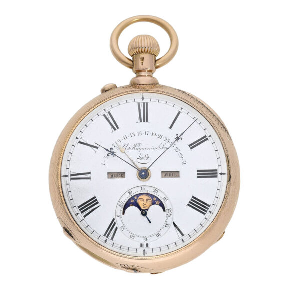 Early Swiss rose gold complicated lever watch Circa 1875
