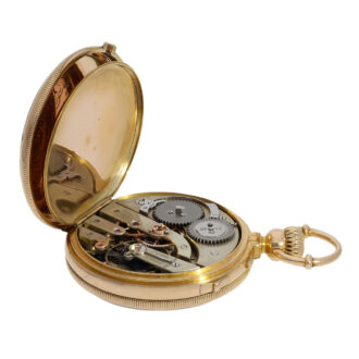 Swiss 18K gold open faced Louis XV chronometer Circa 1875