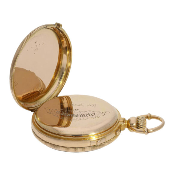 Swiss 18K gold open faced Louis XV chronometer Circa 1875 Swiss 18K gold open faced Louis XV chronometer Circa 1875