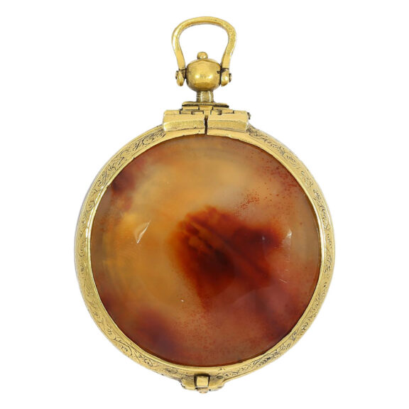 German verge pendant watch with faceted stone case Circa 1640 German verge pendant watch with faceted stone case Circa 1640
