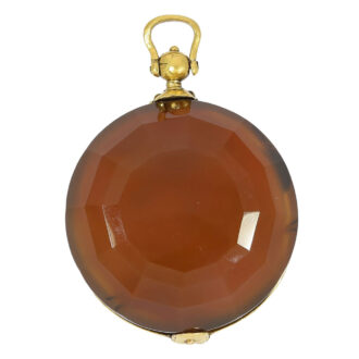 German verge pendant watch with faceted stone case Circa 1640