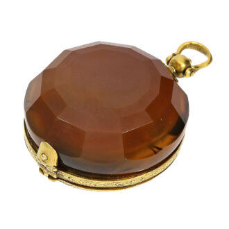 German verge pendant watch with faceted stone case Circa 1640