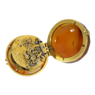 German verge pendant watch with faceted stone case Circa 1640