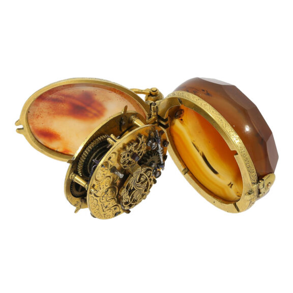 German verge pendant watch with faceted stone case Circa 1640 German verge pendant watch with faceted stone case Circa 1640