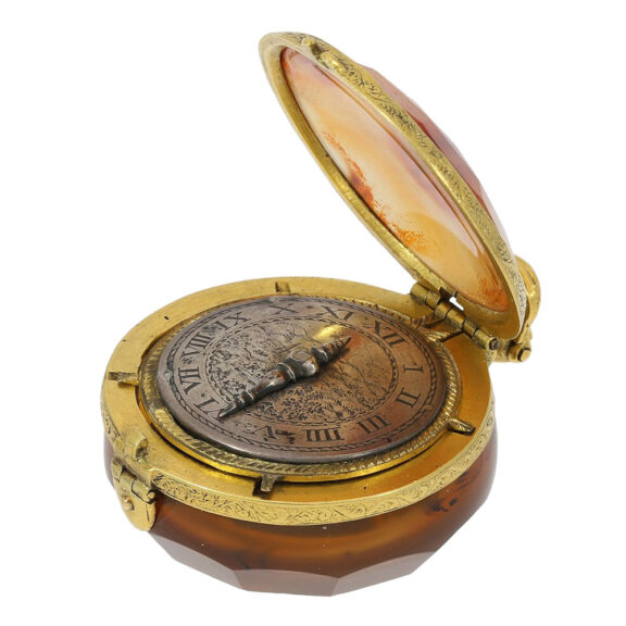German verge pendant watch with faceted stone case Circa 1640 German verge pendant watch with faceted stone case Circa 1640