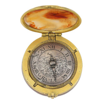 German verge pendant watch with faceted stone case Circa 1640