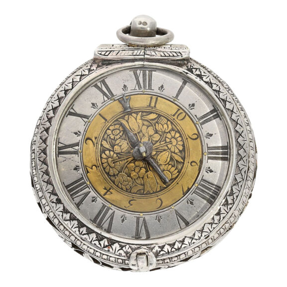 Early English silver verge pendant watch with alarm Circa 1630-1690
