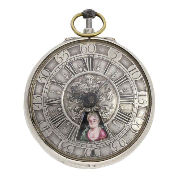 One of the earliest English silver verge automatons circa 1700 One of the earliest English silver verge automatons circa 1700