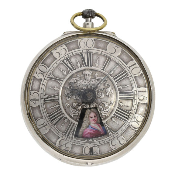 One of the earliest English silver verge automatons circa 1700 One of the earliest English silver verge automatons circa 1700