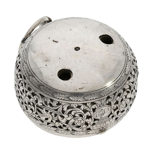English silver pair cased single-handed verge with alarm Circa 1690 English silver pair cased single-handed verge with alarm Circa 1690