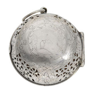 English silver pair cased single-handed verge with alarm Circa 1690