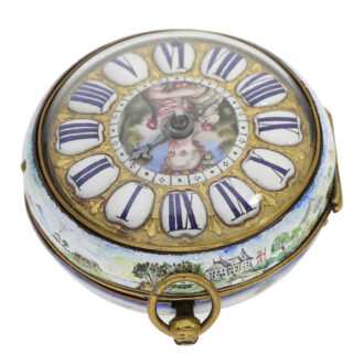 Important, early French enamel oignon watch Circa 1688-1695 Important, early French enamel oignon watch Circa 1688-1695
