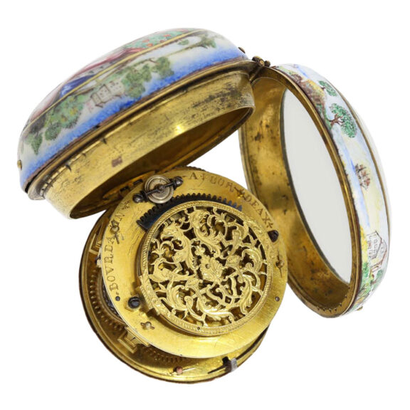 Important, early French enamel oignon watch Circa 1688-1695 Important, early French enamel oignon watch Circa 1688-1695