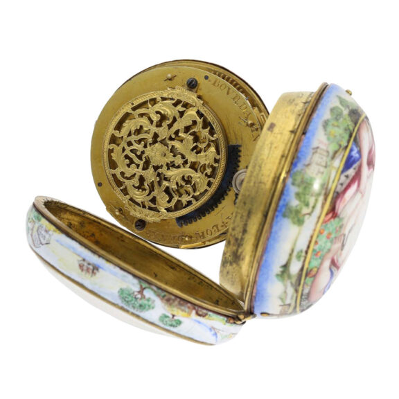 Important, early French enamel oignon watch Circa 1688-1695 Important, early French enamel oignon watch Circa 1688-1695