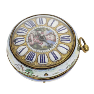 Important, early French enamel oignon watch Circa 1688-1695 Important, early French enamel oignon watch Circa 1688-1695