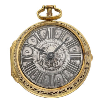 German rare gilt quarter repeating verge watch Circa 1720