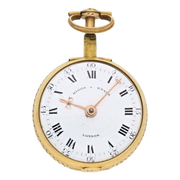 English 22K gold and enamel repeating verge Circa 1780 English 22K gold and enamel repeating verge Circa 1780