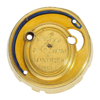 English 22K gold and enamel repeating verge Circa 1780