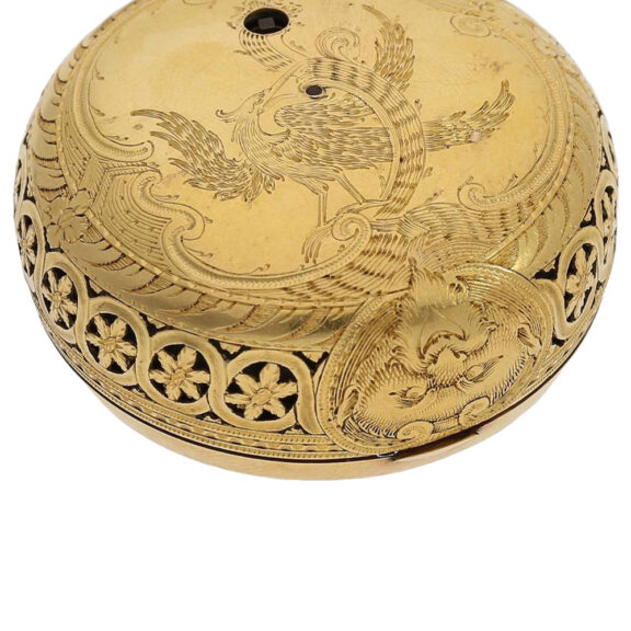 English 22K gold and enamel repeating verge Circa 1780 English 22K gold and enamel repeating verge Circa 1780