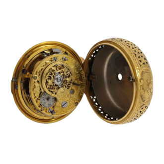 English 22K gold and enamel repeating verge Circa 1780
