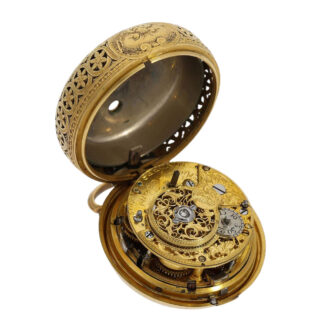 English 22K gold and enamel repeating verge Circa 1780