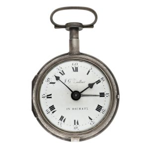 German grande sonnerie repeating coach clock with alarm Circa 1750