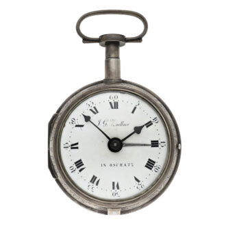 German grande sonnerie repeating coach clock with alarm Circa 1750
