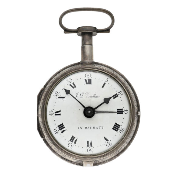 German grande sonnerie repeating coach clock with alarm Circa 1750