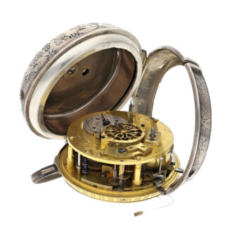 German grande sonnerie repeating coach clock with alarm Circa 1750