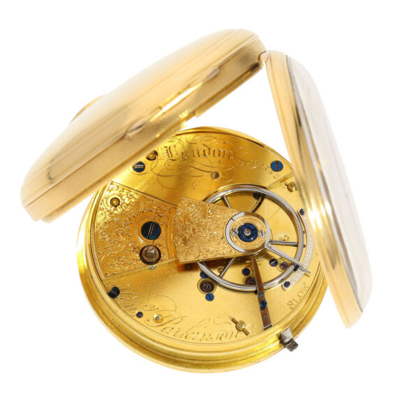 Early English 18k gold open faced lever deck watch Circa 1830 Early English 18k gold open faced lever deck watch Circa 1830
