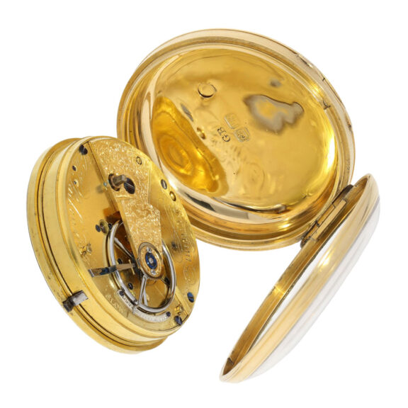 Early English 18k gold open faced lever deck watch Circa 1830 Early English 18k gold open faced lever deck watch Circa 1830