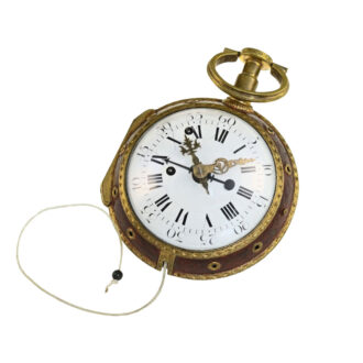 French quarter repeating verge coach clock with alarm Circa 1780