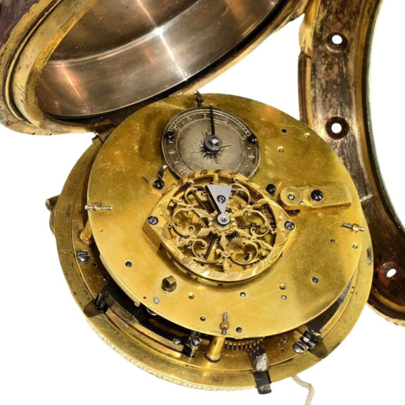 French quarter repeating verge coach clock with alarm Circa 1780 French quarter repeating verge coach clock with alarm Circa 1780