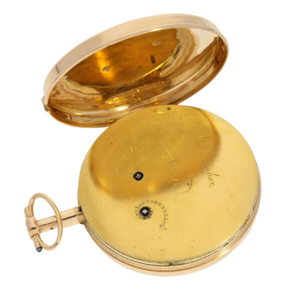 Swiss rose gold quarter repeating center seconds watch Circa 1790 Swiss rose gold quarter repeating center seconds watch Circa 1790