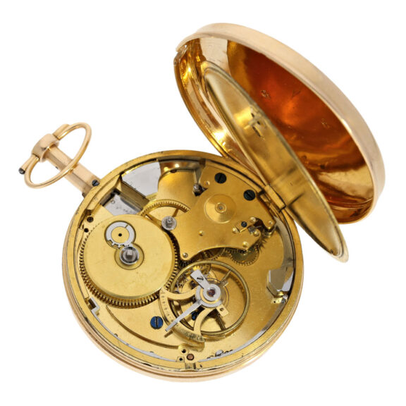 Swiss rose gold quarter repeating center seconds watch Circa 1790 Swiss rose gold quarter repeating center seconds watch Circa 1790