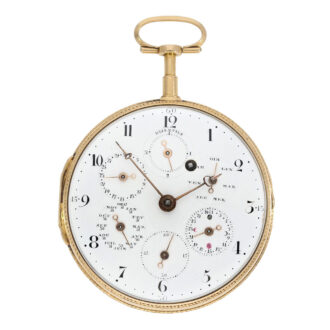 Swiss gold astronomical verge with perpetual calendar Circa 1790
