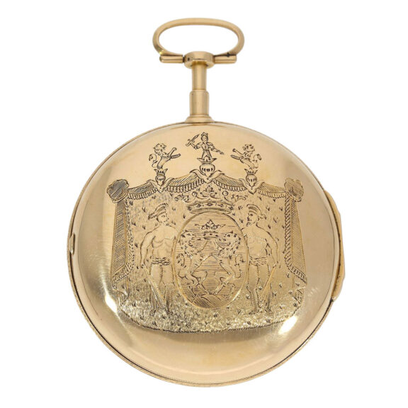 Swiss gold astronomical verge with perpetual calendar Circa 1790 Swiss gold astronomical verge with perpetual calendar Circa 1790