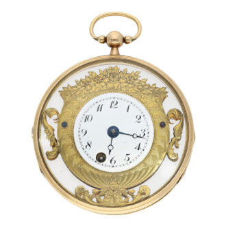 Swiss extremely rare gold key wind verge watch Circa 1800
