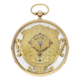 Swiss extremely rare gold key wind verge watch Circa 1800