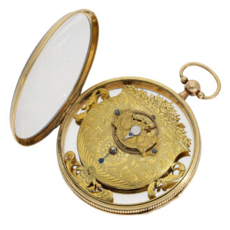 Swiss extremely rare gold key wind verge watch Circa 1800