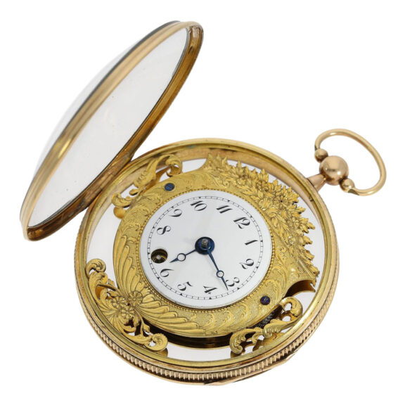 Swiss extremely rare gold key wind verge watch Circa 1800 Swiss extremely rare gold key wind verge watch Circa 1800