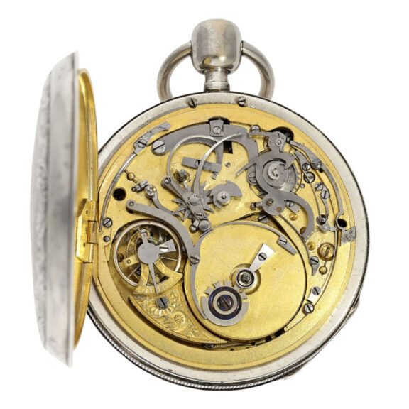 French silver repeating musical cylinder watch Circa 1817-1824 French silver repeating musical cylinder watch Circa 1817-1824