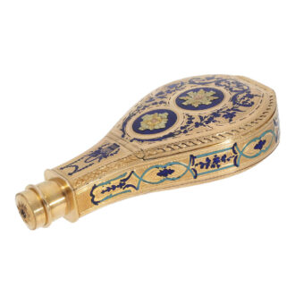 Large English 18K gold and enamel form watch Circa 1790