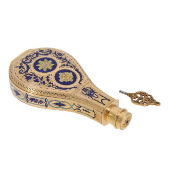 Large English 18K gold and enamel form watch Circa 1790