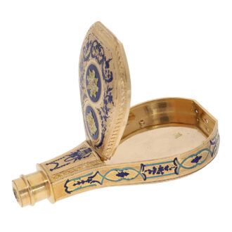Large English 18K gold and enamel form watch Circa 1790