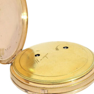 Swiss gold and enamel quarter repeating musical cylinder watch Circa 1820 Swiss gold and enamel quarter repeating musical cylinder watch Circa 1820