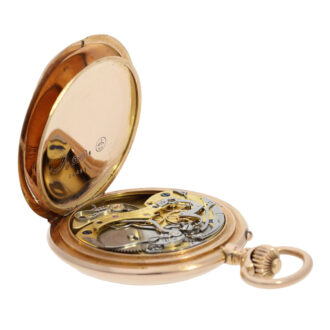 German 14K rose gold chronograph with register Circa 1908