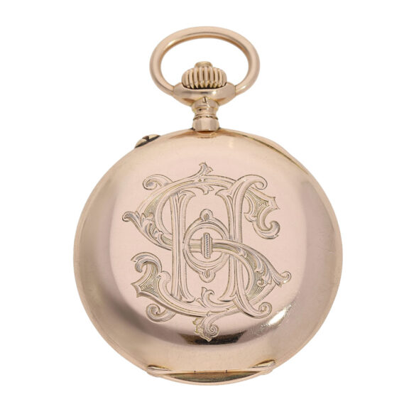 German 14K rose gold chronograph with register Circa 1908 German 14K rose gold chronograph with register Circa 1908