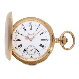 German rose gold quarter repeating precision watch Circa 1887